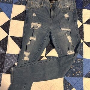 Torrid Light Blue Distressed Skinny Jeans